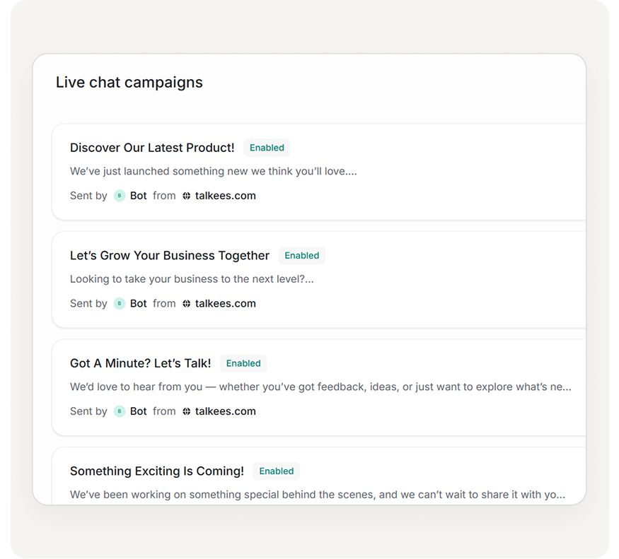 Oslovte zákazníkov chatovými kampaňami / SMS